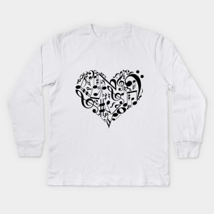 Music heart Kids Long Sleeve T-Shirt